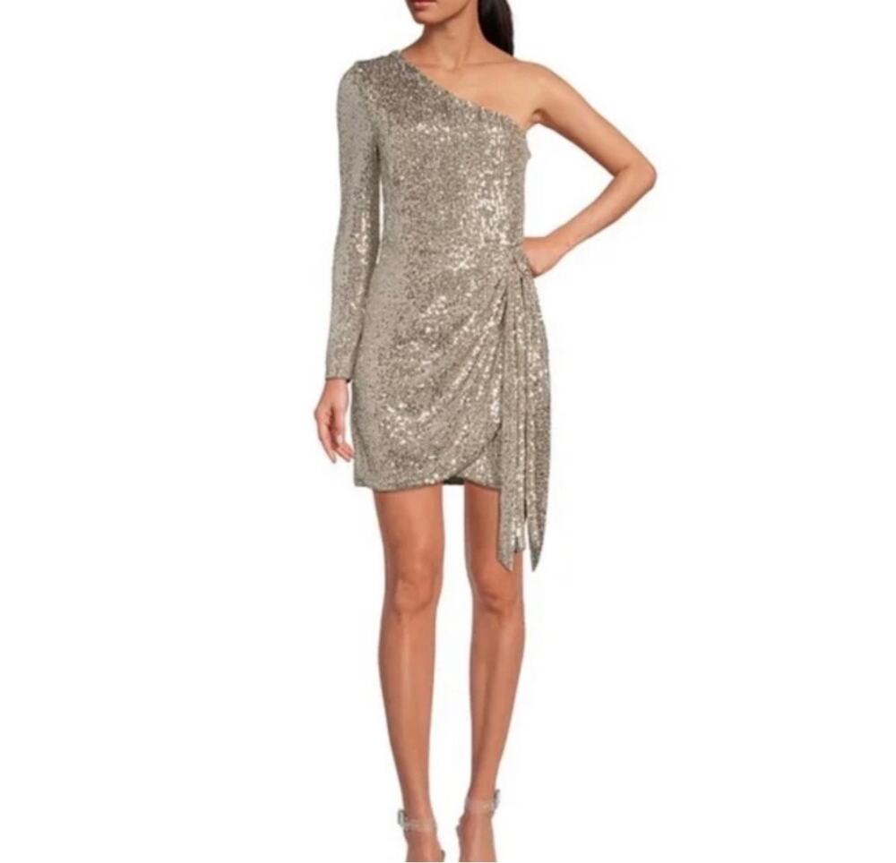 Gianni Bini Valerie Sequin One Shoulder Dress